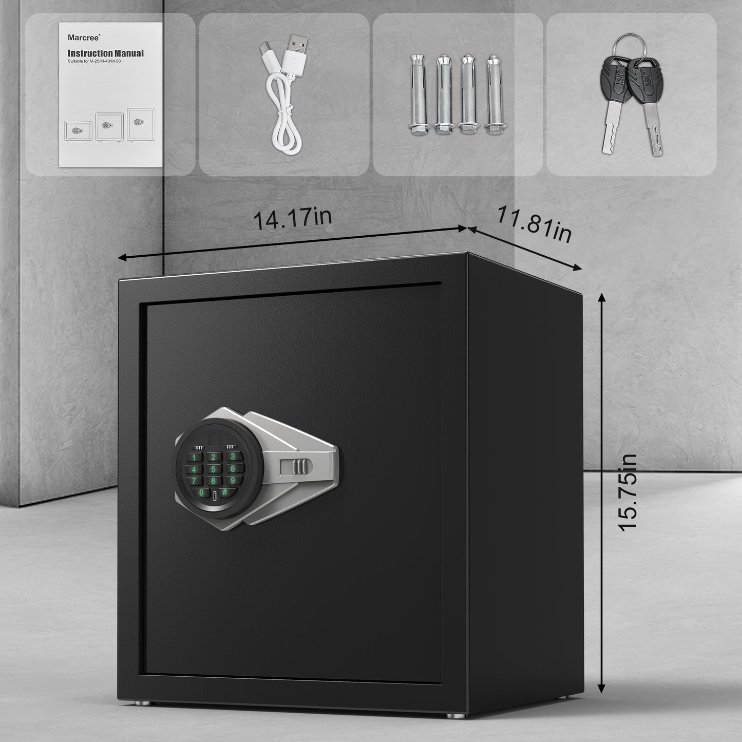 M-40/ Marcree Safe, 1.6 Cub Security Home Safe