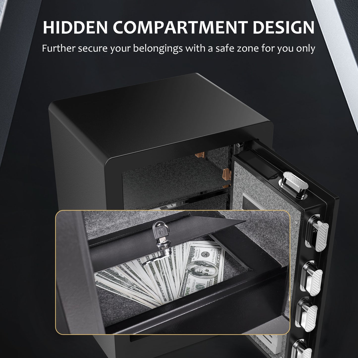 k2-60/ Marcree Safe, 2.6 Cub Home Safe with Hidden Compartment